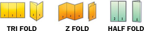 Folding Options: Tri Fold, Z Fold, Half Fold